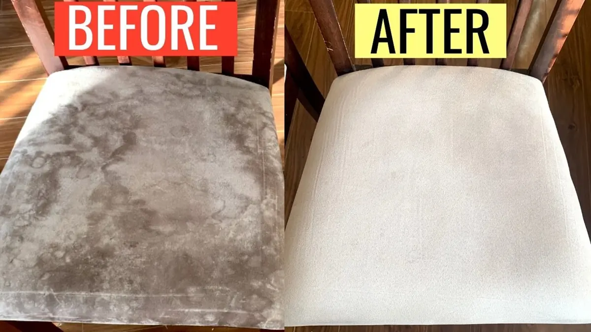 Dining chair, before and after